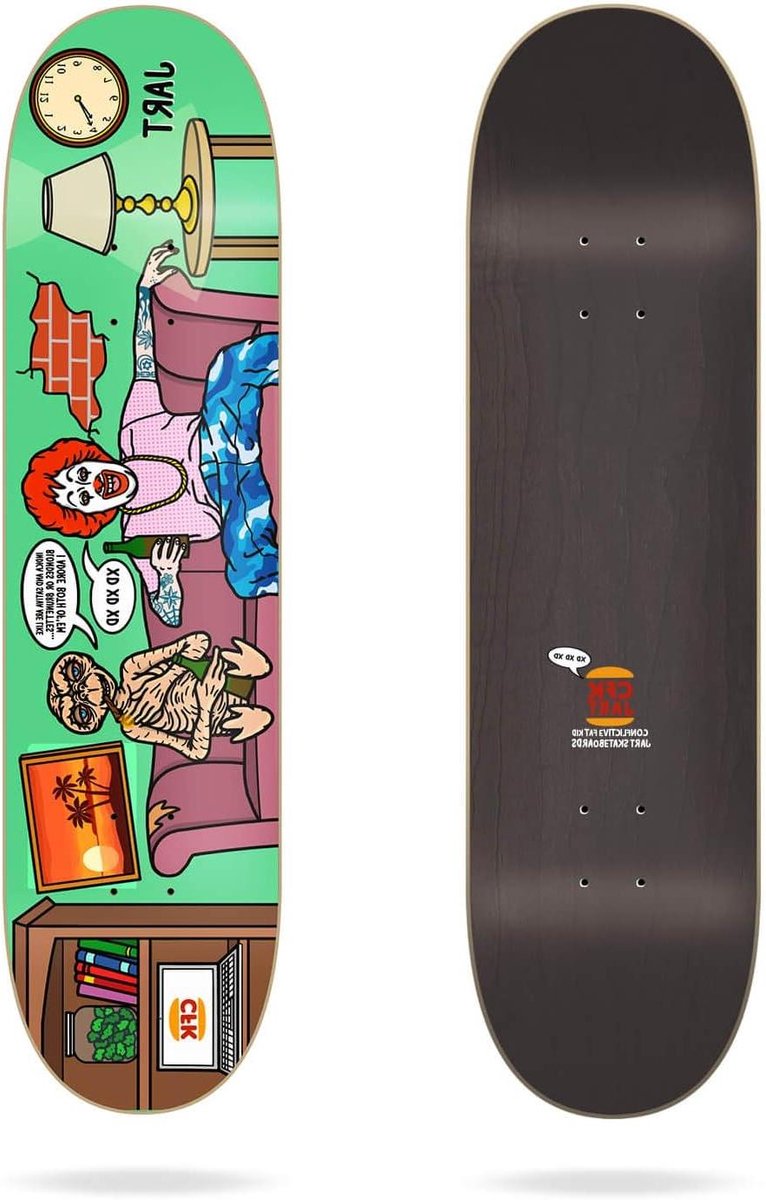 Skateboard Dek Plank Street Skate Hard Rock Esdoorn 8.125 Inch Breed