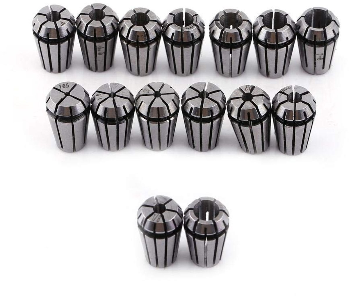 15-delige ER11 Collet Set voor CNC Machines - Hoge Precisie en Duurzaam