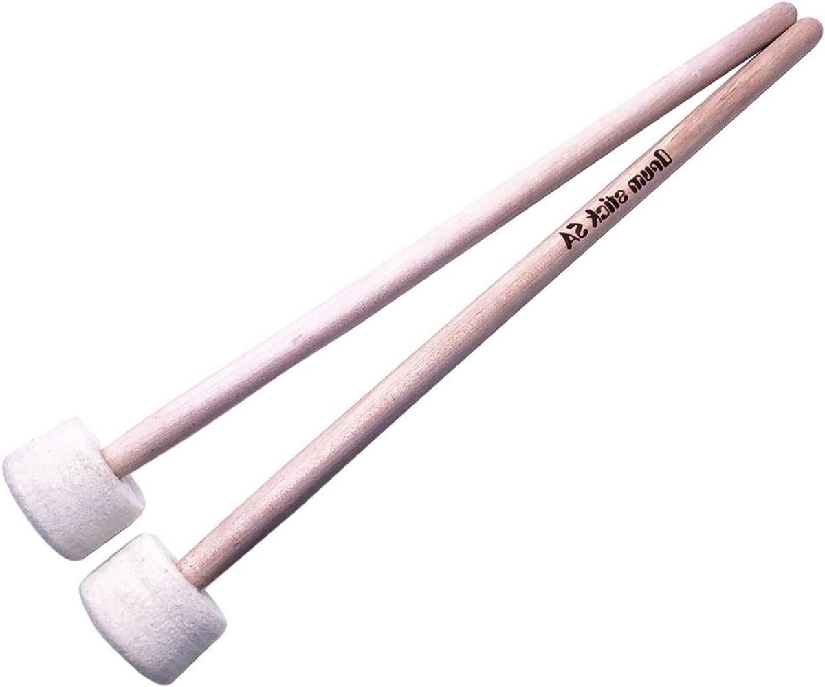 Timpani Mallets - Percussie Stokken - Rijk Geluid - Esdoorn Handvat - 38cm Lengte - Houtkleur