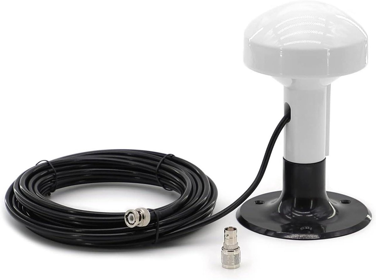 Vervangende GPS Antenne - Navigatie Sonde - Maritieme Navigatie - Waterdicht IP65 - 8 Meter Kabel - Wit