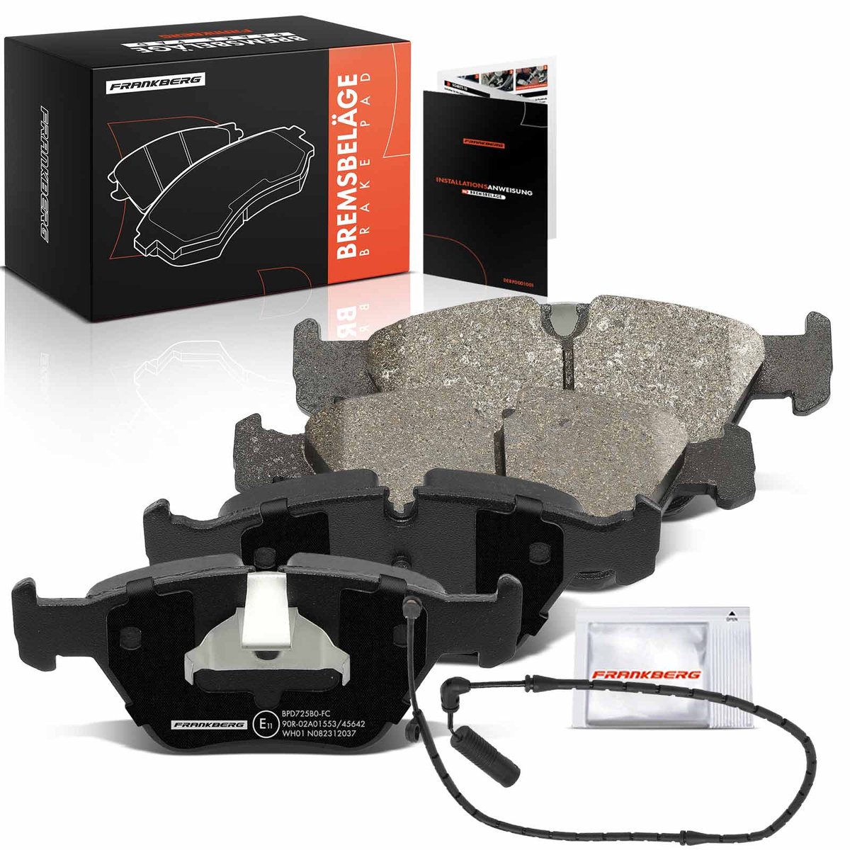 Frankberg 4x Remblokken vooras voor BMW 5er Touring E39
