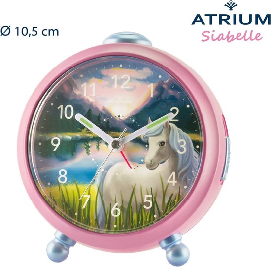Kinderwekker Paard - Wekker Kinderkamer - Wakker Worden - Stil Kwarts Uurwerk - 105 cm - Roze — afbeelding 5