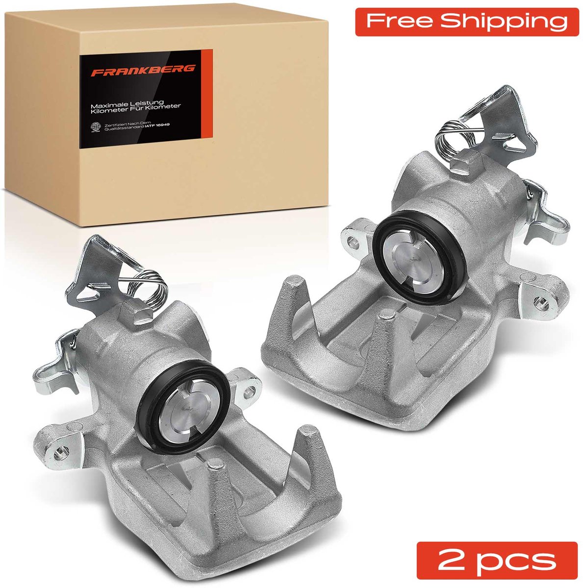 Frankberg 2x Remklauw Achter voor Peugeot 607