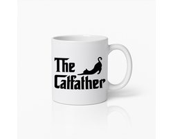 Grappige “The Catfather” Witte Mok 330 ml – Kattenliefhebber Koffiemok – Leuk Cadeau voor Katteneigenaren & Dierenliefhebbers