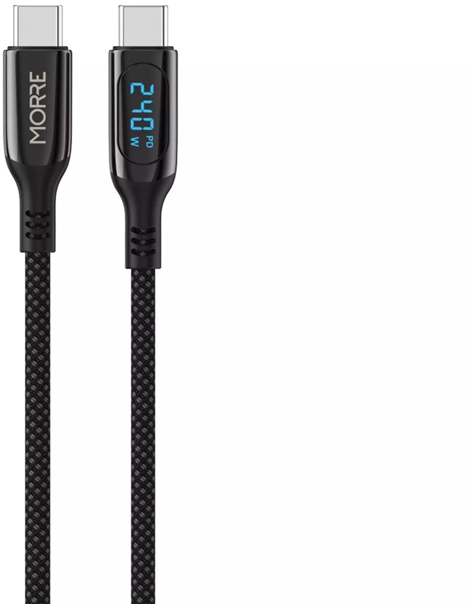 Tiross M105 Serie - USB-C naar USB-C Kabel - 240W - 2m - LED Display
