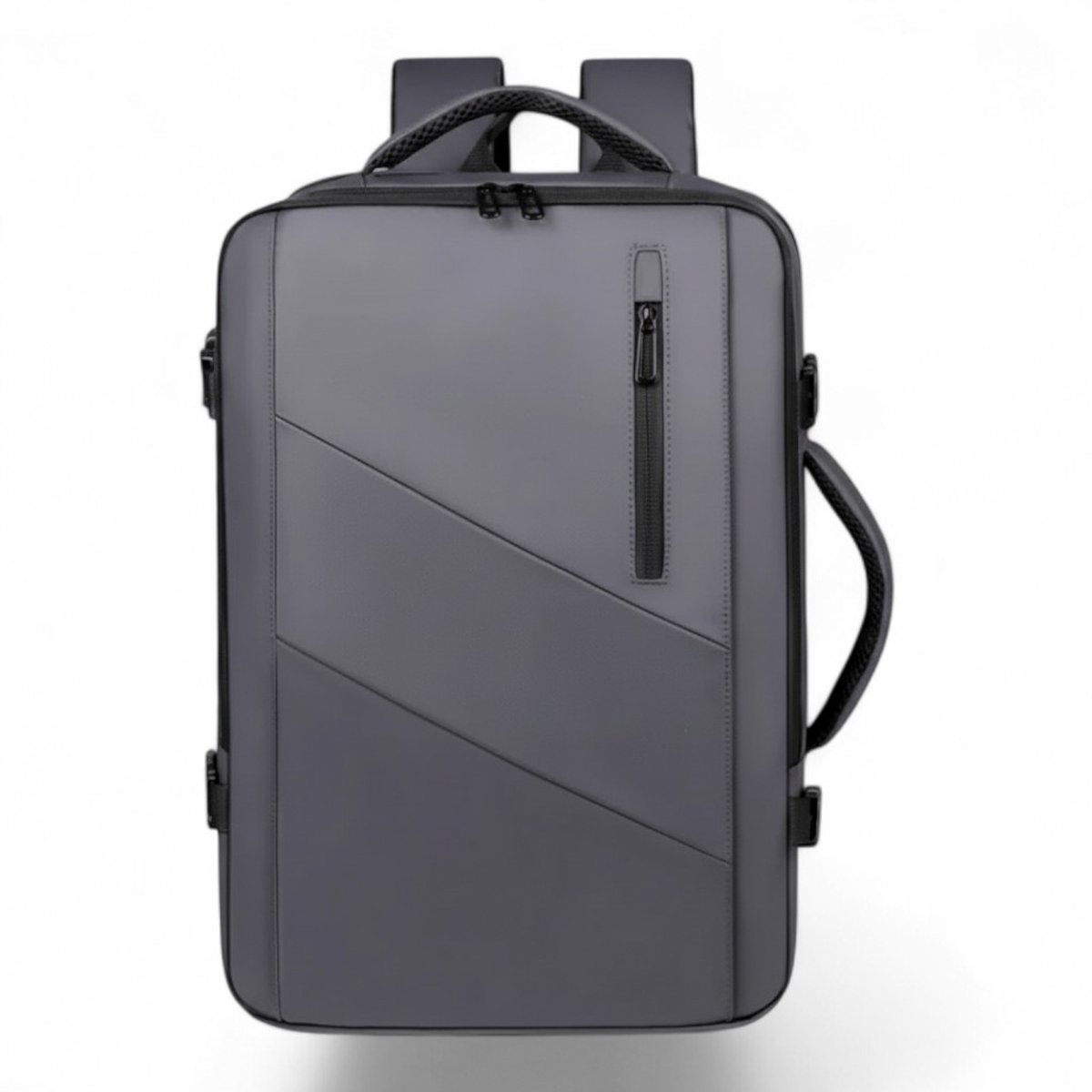Laptop Rugzak 15.6 inch - Anti-Diefstal - Waterdicht - Uitbreidbaar 14-24 cm - Grijs