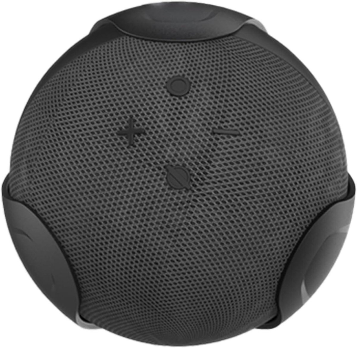 awakentti 2-in-1 wandmontagehouder, desktopstandaard voor Echo Dot 4e generatie, ruimtebesparende accessoires, stevig, outlethanger voor Dot 4e generatie Smart Home-luidspreker (zwart)