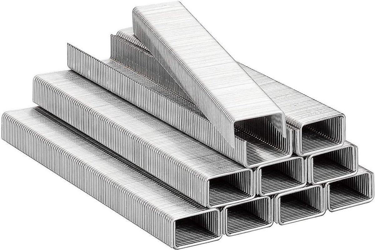 Nietjes Staal - Fijndraad nietjes - Klus en hobby - Hoge treksterkte - 8 mm hoogte - Zilver