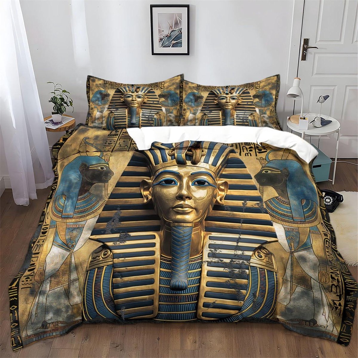 Dekbedovertrek Set - Beddengoed Set - Slaapkamer Decoratie - Egyptisch Relief Patroon - 20