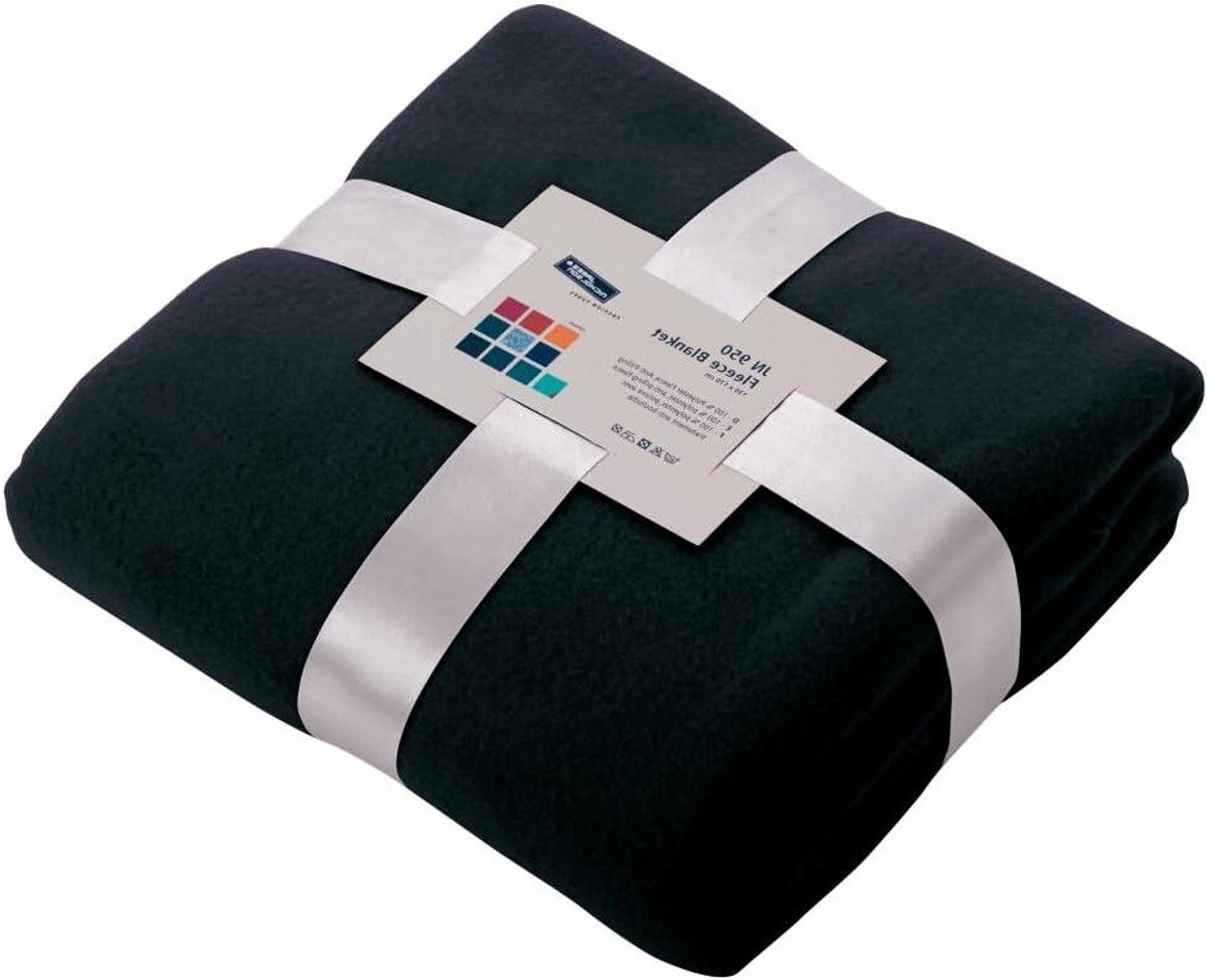 Fleecedeken - Plaid deken - Gastronomie en vrije tijd - Decoratieve cadeauverpakking - 130 x 170 cm - Navy
