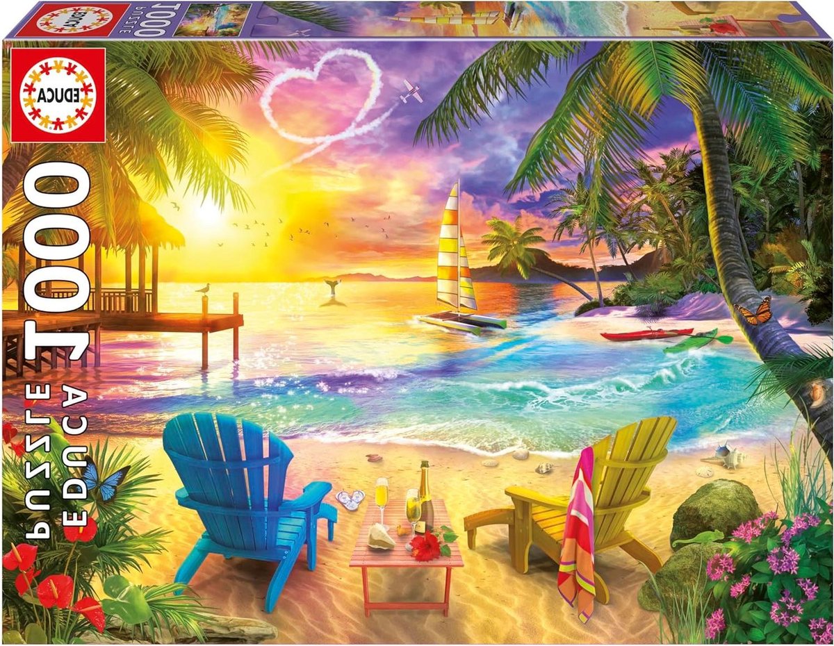 Legpuzzel 1000 stukjes - Volwassen Puzzel - Ontspanning Thuis - Plantaardige Inkt - 68 x 48 cm - Meerkleurig