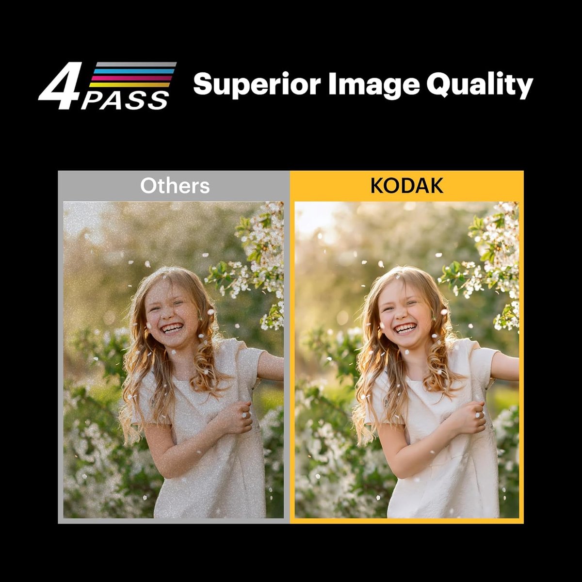 Mobiele Fotoprinter - Mini Printer - Directe Foto's Printen - 4PASS Technologie - 7.6 x 7.6 cm - Geel thumbnail 4