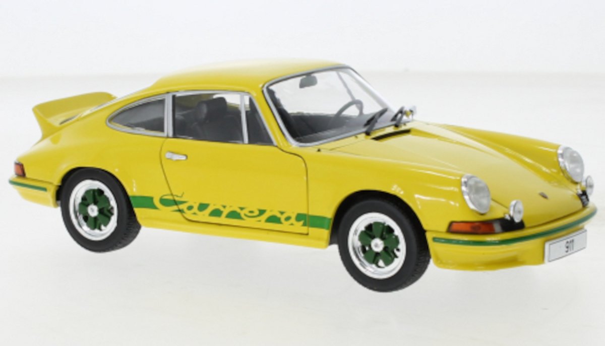 Porsche 911 Carrera 2.7 RS 1972 Geel Modelauto 1/24 Whitebox