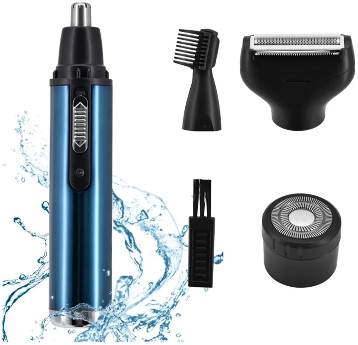 4-in-1 Neushaartrimmer Set - Draadloos & Oplaadbaar - Ideaal voor Neus, Oren, Wenkbrauwen en Baard