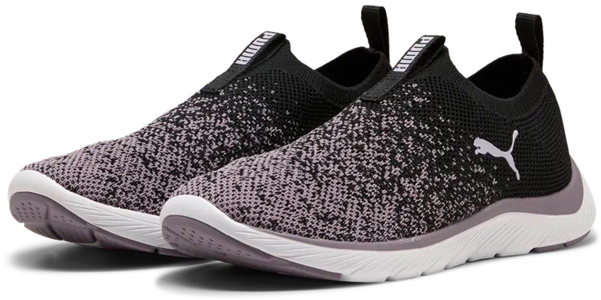 Puma Softride Premier Slip-On Knit Hardloopschoenen Dames 309834 14 Plum Jam Bont