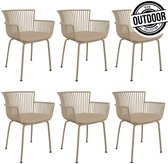 Set van 6 Kick tuinstoel Otis - beige