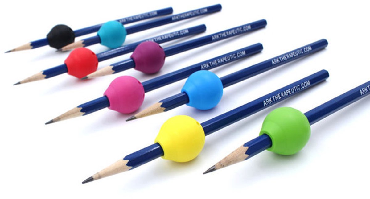 ARK Therapeutic potloodgreep speelgoed set - kleurrijke schrijfhulp.