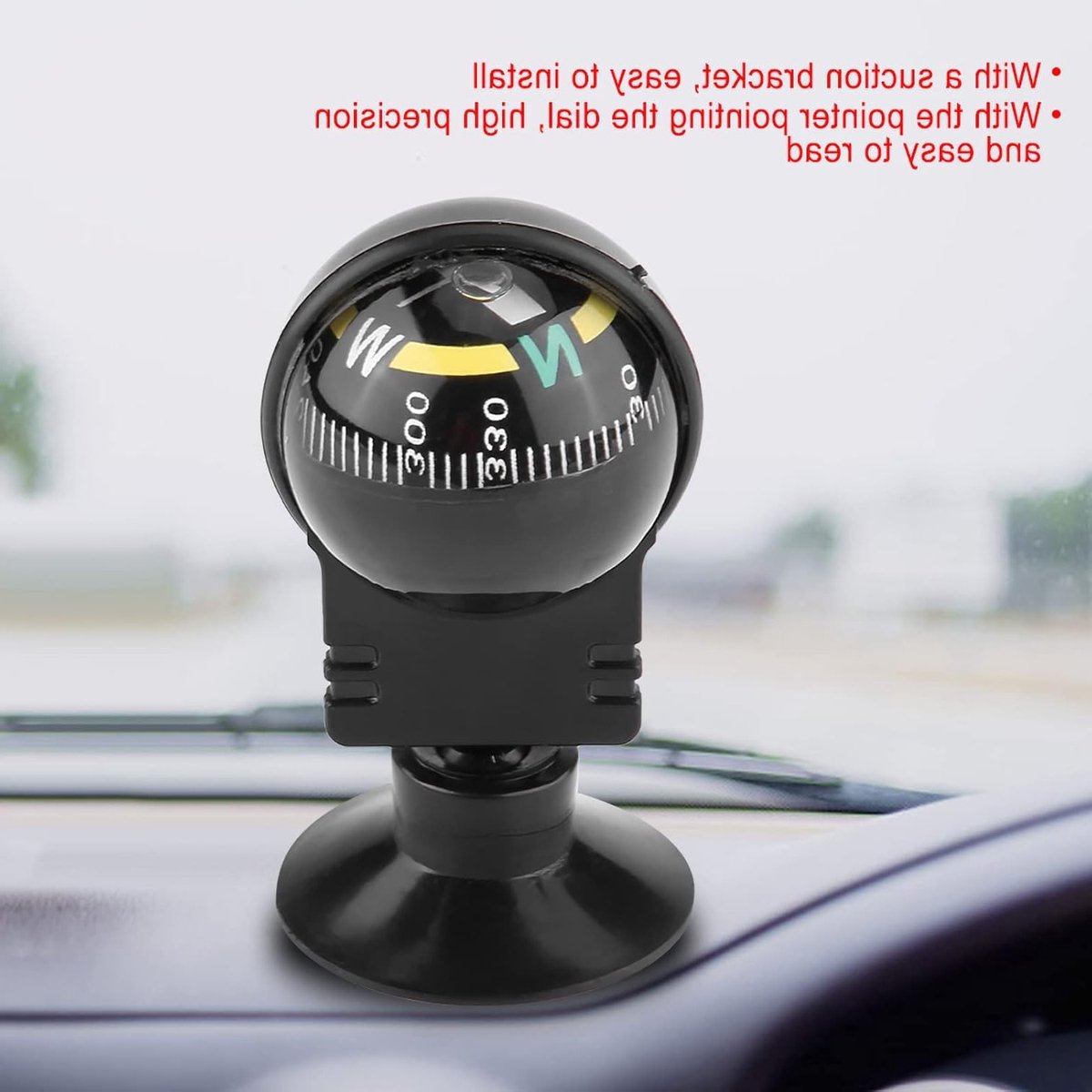 Verstelbare Kompas voor Dash Mount, Navigatie en Richting Gids voor Auto en Truck, Ideaal voor Wandelen en Buitenactiviteiten