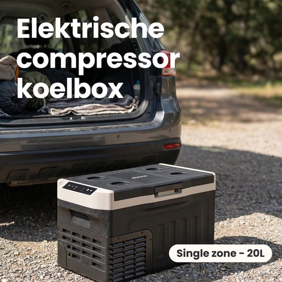 Auronic Compressor Koelbox Elektrisch 12V en 240 volt - Camping Koelkast - 21L - Frigobox - Zwart van Merkloos — afbeelding 2