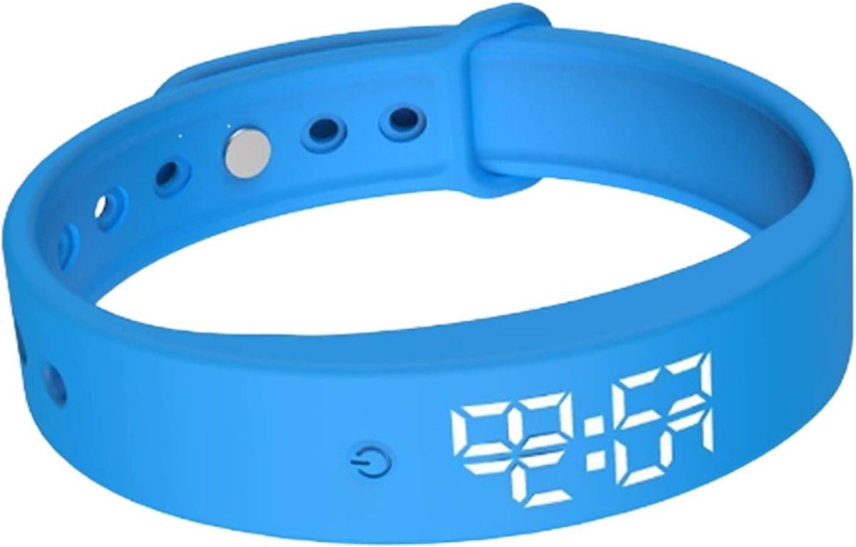Trilwekker Organizer - Armband Timer - Dagelijkse Alarmering - Stil Vibratiesysteem - Draagbaar - Blauw