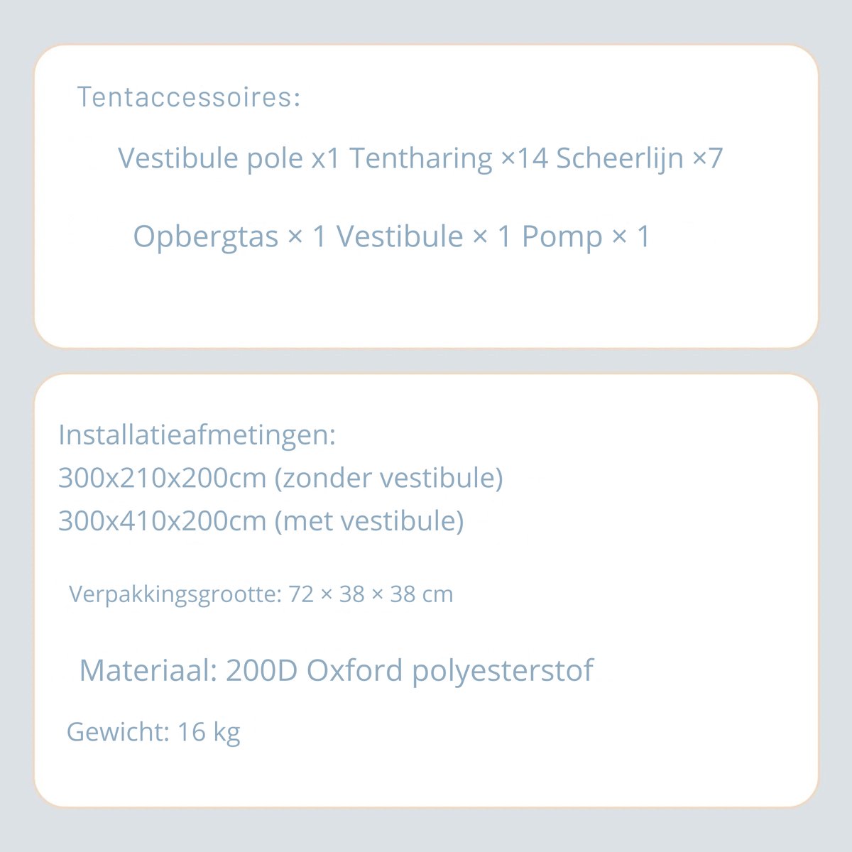 Damenzo - Opblaasbare tent - Tent - Kamperen - Kampeertent 5 - 8 personen - Camping - Vakantie - Afmeting 300x410x200cm - Khaki – foto 5
