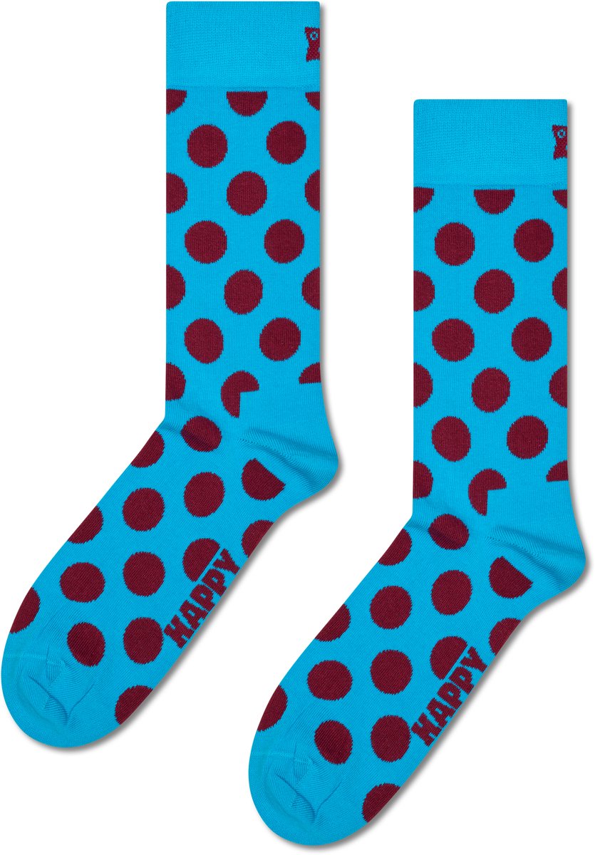 Happy Socks Big Dot Sock - unisex sokken - turquoise - Unisex - Maat: 41 - 46