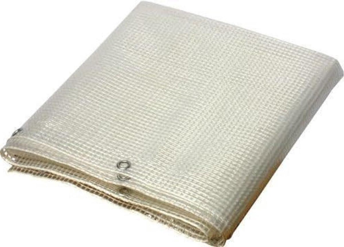 Afdekzeil PVC - Beschermhoes Buiten - Tuin Meubels Dekken - Waterdicht UV-bestendig - 3 x 3 Meter - Transparant Wit