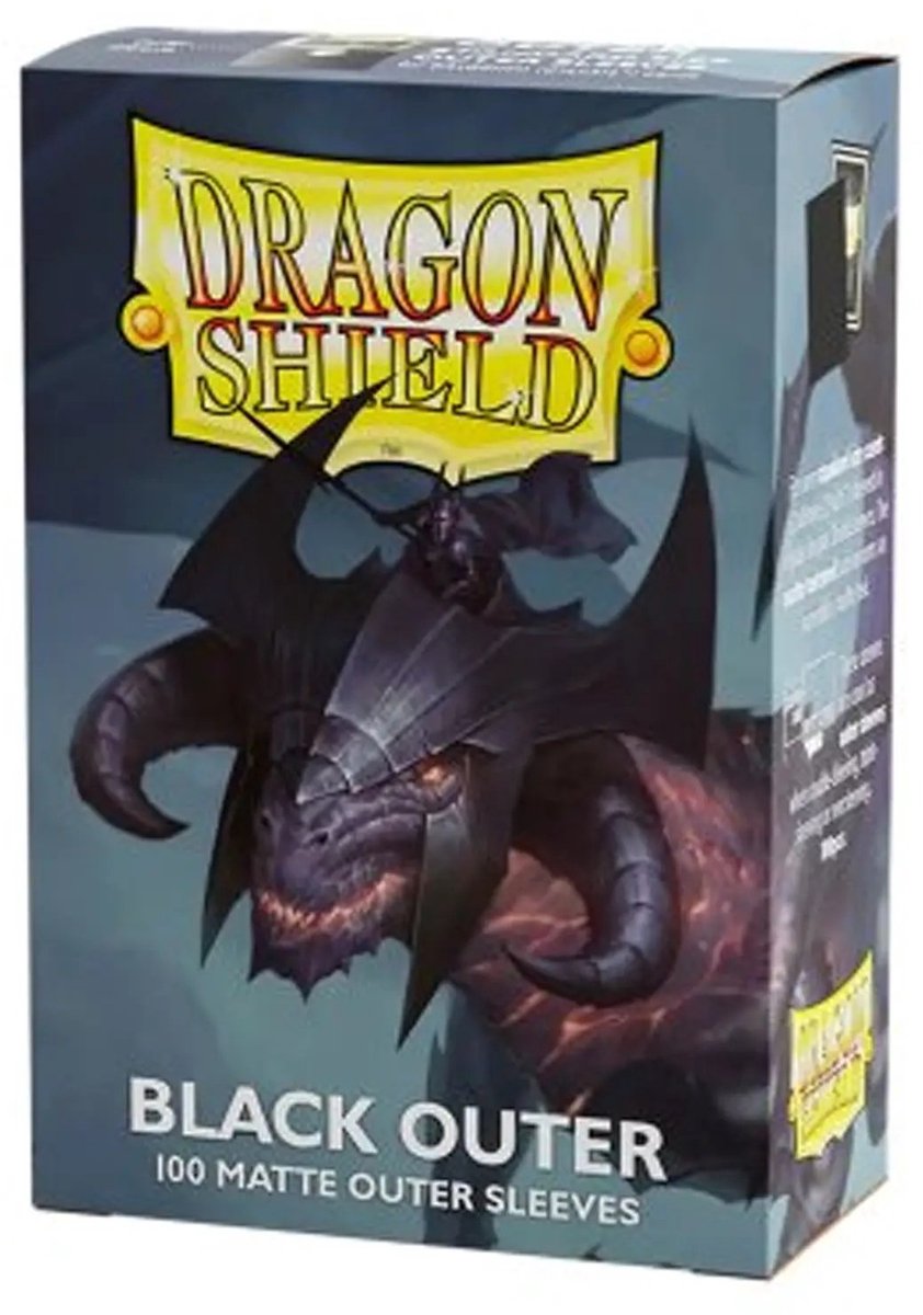 Dragon Shield kaarten sleeves matte zwart 100 stuks - kaartbescherming.