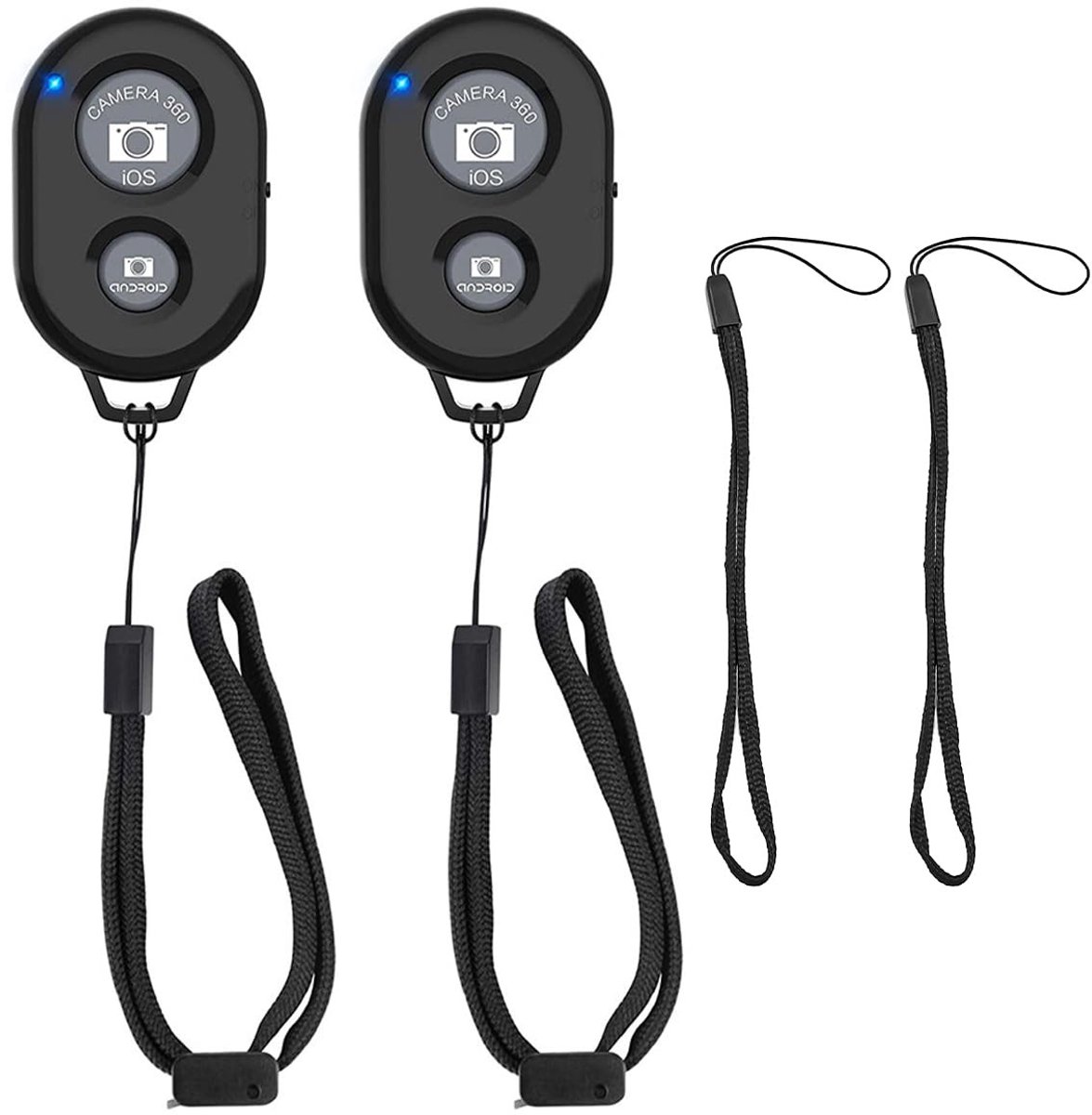 Bluetooth Camera Afstandsbediening - Draadloze Sluiter Shutter Release voor iOS en Android Smartphones (Pack van 2)