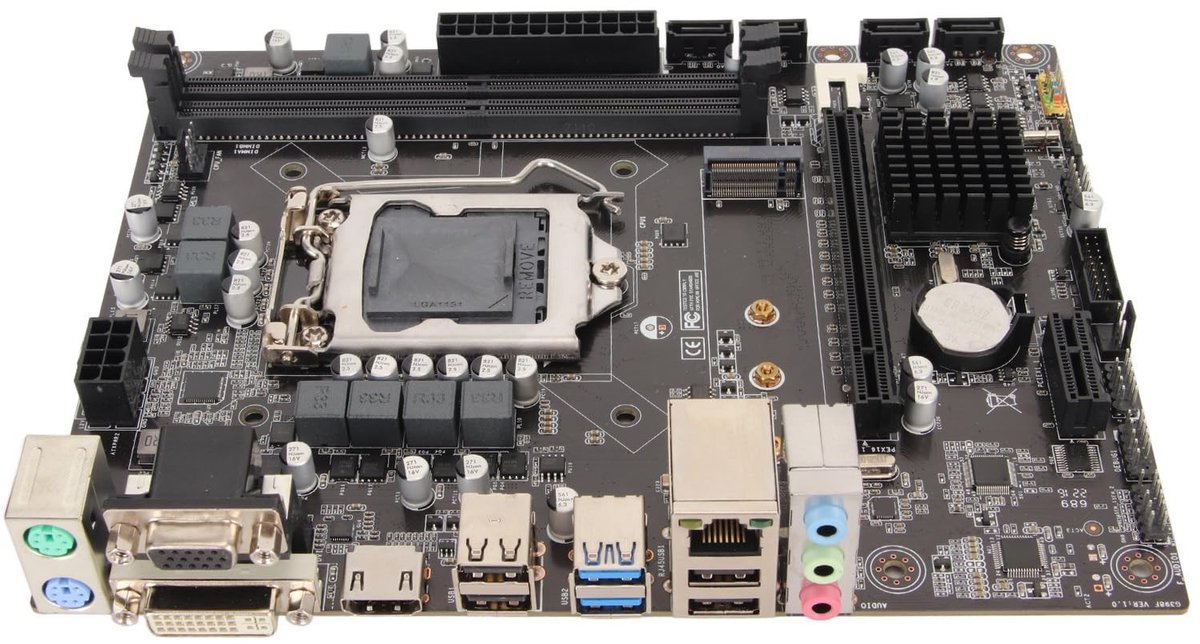 Allecto Moederbord - H310 Desktop Moederbord - Micro ATX Formaat - DDR4 Geheugen - PCIe X16/X1 Slots - Geschikt voor 8e en 9e Generatie ...