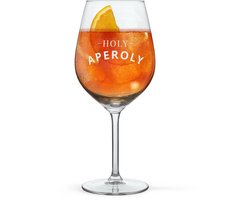Aperol Spritz Glas met tekst - Holy Aperoly - Gegraveerd cocktailglas - 53cl