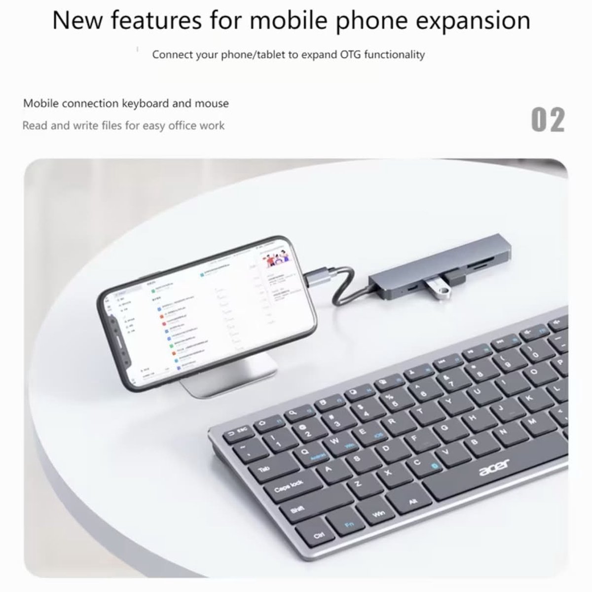 6-in-1 USB-C Hub - 4K HDMI - 3x USB 3.1 - SD/TF Kaartlezer thumbnail 4