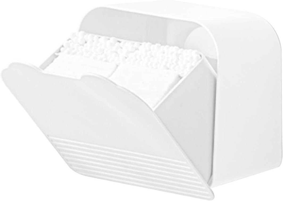 Maandbinddoos - Make-up Organizer - Badkamer Opbergen - Stofdicht Deksel - 2.27 Liter - Wit