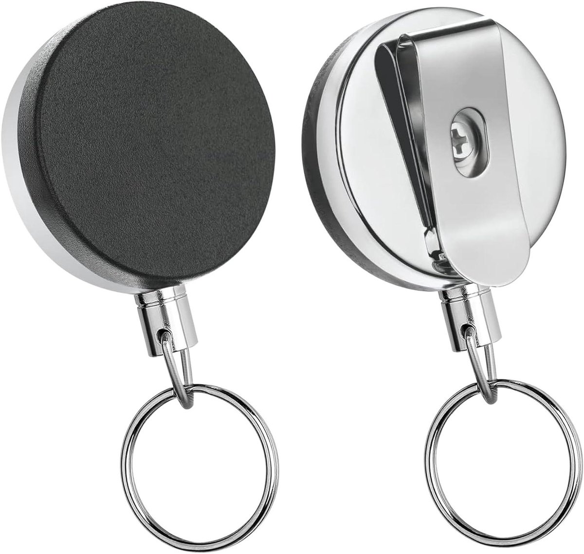 Badge ID Kaarthouders - Naamplaatje Houder - Kantoor Werk - Metalen Constructie - 2 Stuks - Zwart