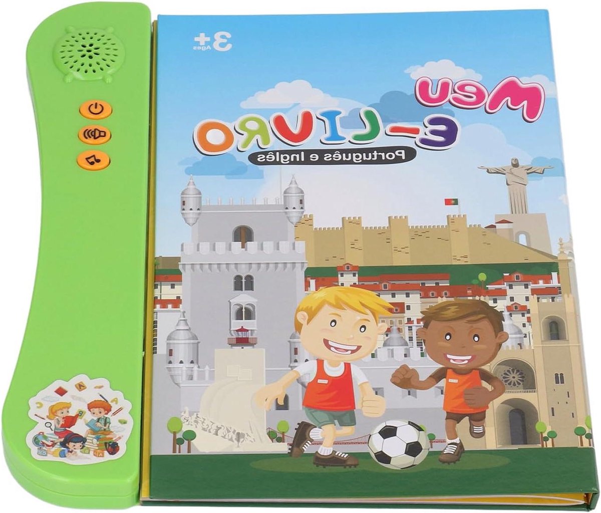 Geluidsboek Portugees Engels - Klankboek Kinderen - Talen Leren - 11 Thema's - 26 x 23 x 3 cm - Groente