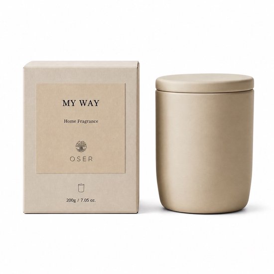 ÓSER Geurkaars - Geurkaarsen - Geurkaarsen Geschenkset - Geurkaars Rituals - Interieurparfum - Huisparfum Cadeau - Huisgeur Geurstokjes - MY WAY 200g