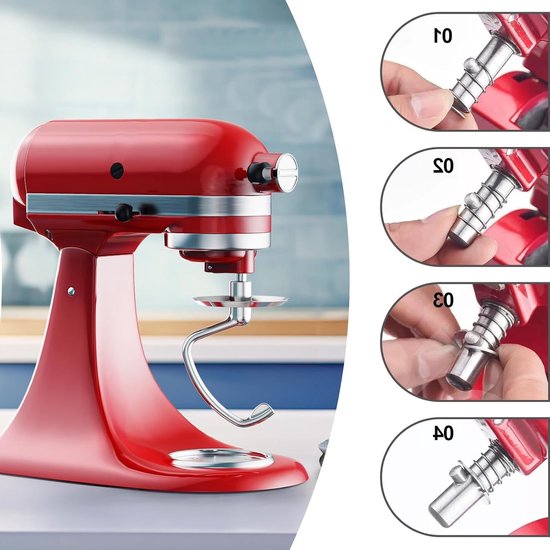 Veer en sluitring van roestvrij staal voor Kitchen Aid blender accessoires, set van 4 van veer — afbeelding 4