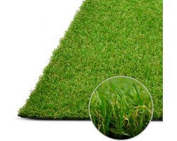 FLOORDIREKT Kunstgras - Gazontapijt voor Buiten per Meter - Grastapijt - Opgerold Gras - Kunstgras - Gazon voor Balkon & Tuin - Buitentapijt op Maat Gemaakt - 26mm Hoog - Marbella - 100 x 100 cm