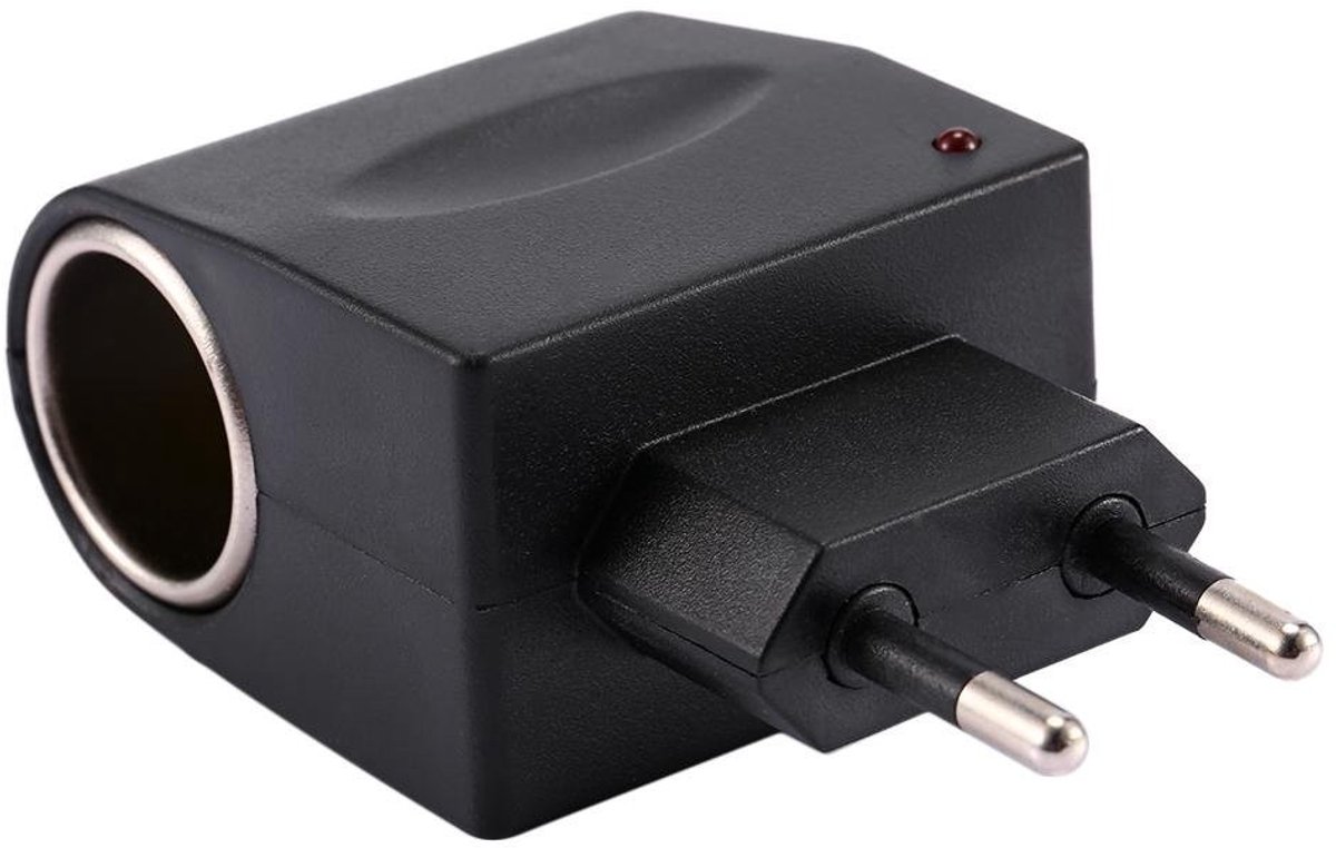 aladdien - Adapter voor Sigarettenaansteker - 220V naar 12V DC - Voedingsadapter - Zwart - Geschikt voor Monitoren - Compact en betrouwbaar