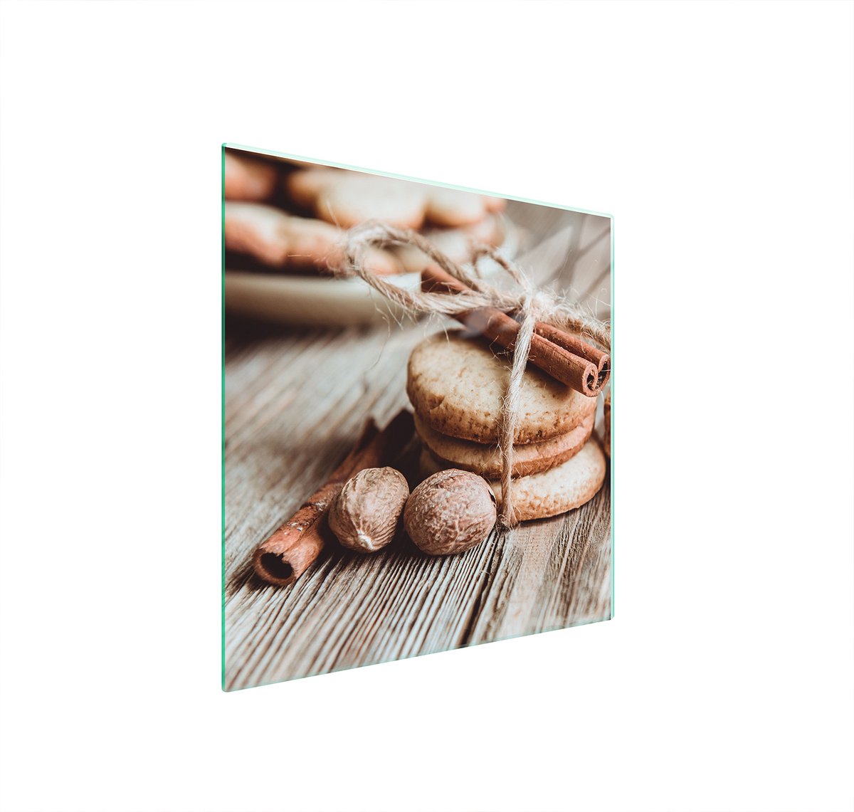 TMK ArtDeko - Beschermglasplaat voor Fornuis - 50x52cm - Hardglas - Ceylon