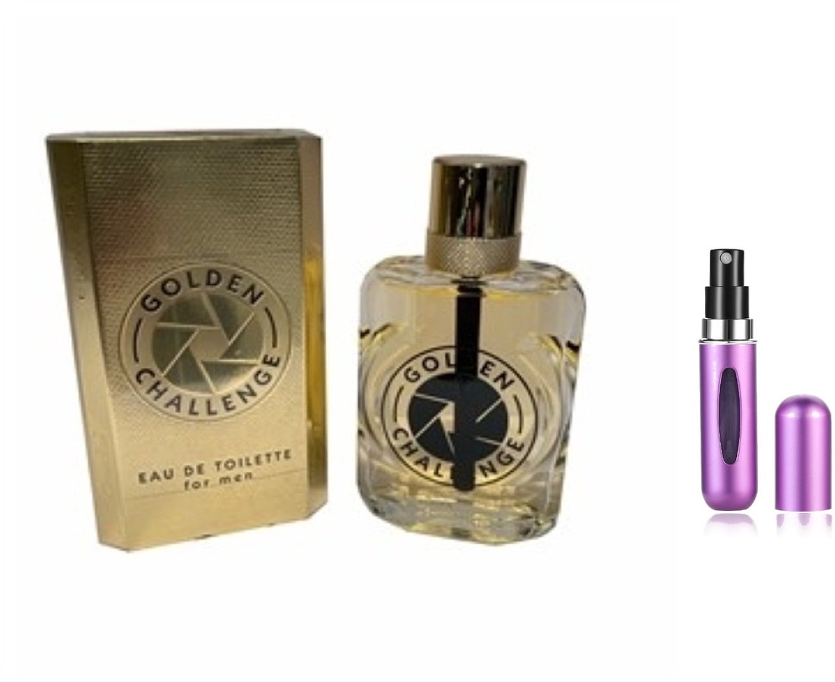 Omerta - Golden Challenge Man - Eau de Toilette - 100 ml inclusief hervulbare tasverstuiver (willekeurige kleur)