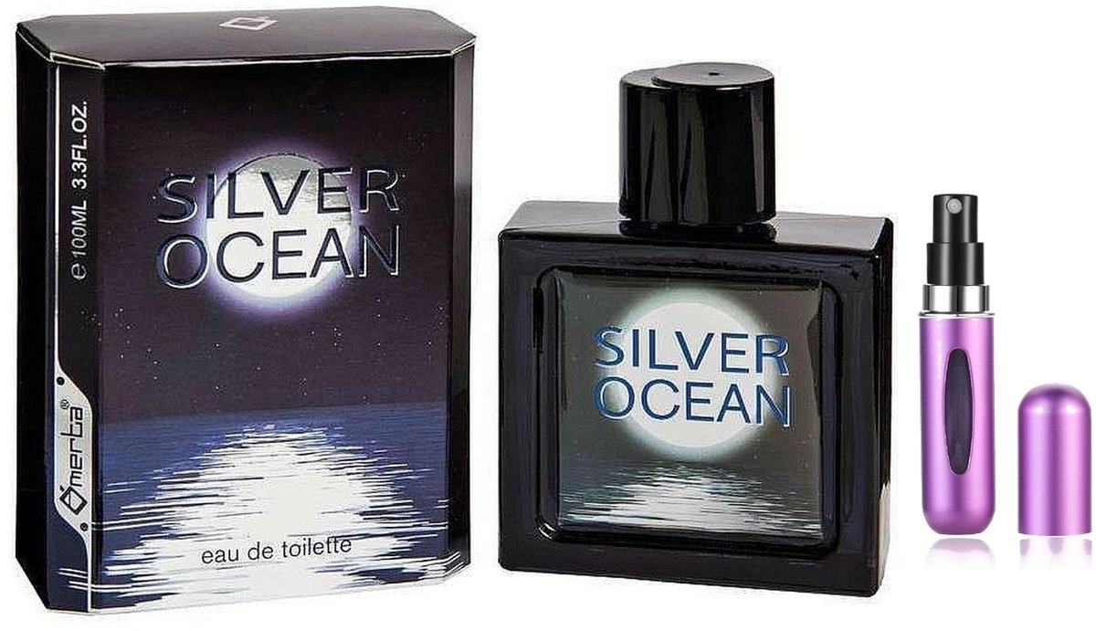 Omerta - Silver Ocean - Eau de Toilette - 100 ml inclusief hervulbare tasverstuiver (willekeurige kleur)