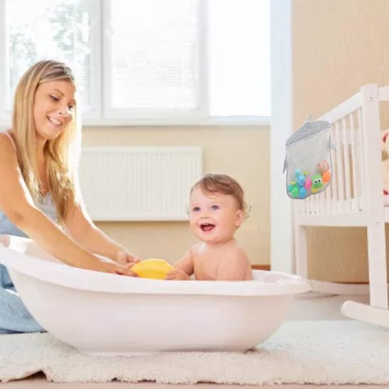 Baby Bad Speelgoed Organizer - Opbergnet Douche - Badkamer Opruimen - Lichtgewicht Materiaal - Groot Formaat - Wit — afbeelding 3