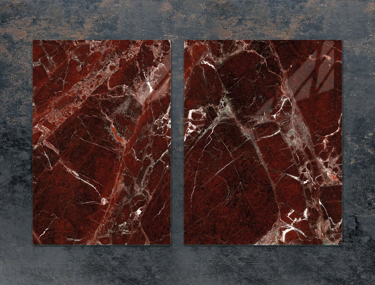 TMK ArtDeko - Snijplank - Glas - 75x52 cm - Marmer