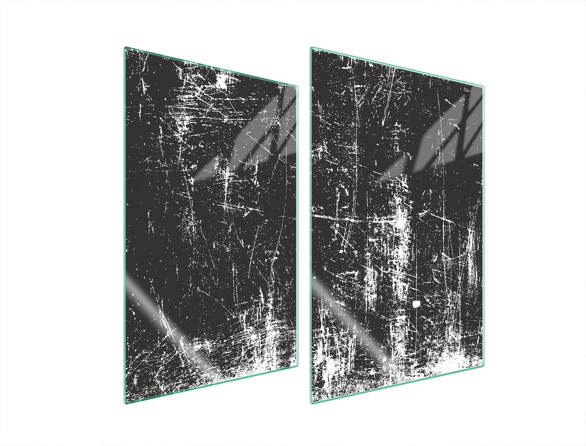 TMK ArtDeko Serie - Glazen Beschermplaat - 35x52cm - Grijs - Veilig - Veelzijdig