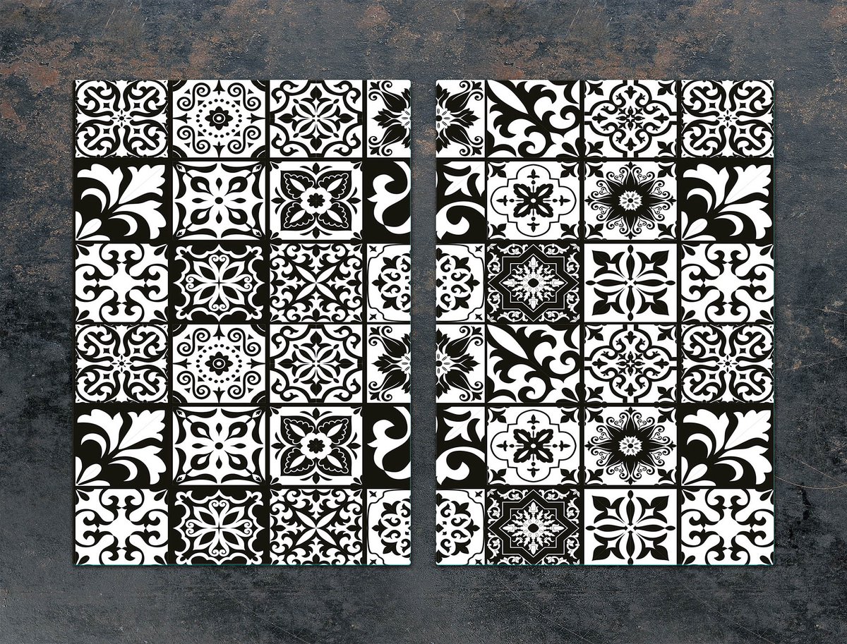 TMK ArtDeko - Snijplank - Glas Beschermplaat - 2x35x52 cm - Mozaïek Ontwerp