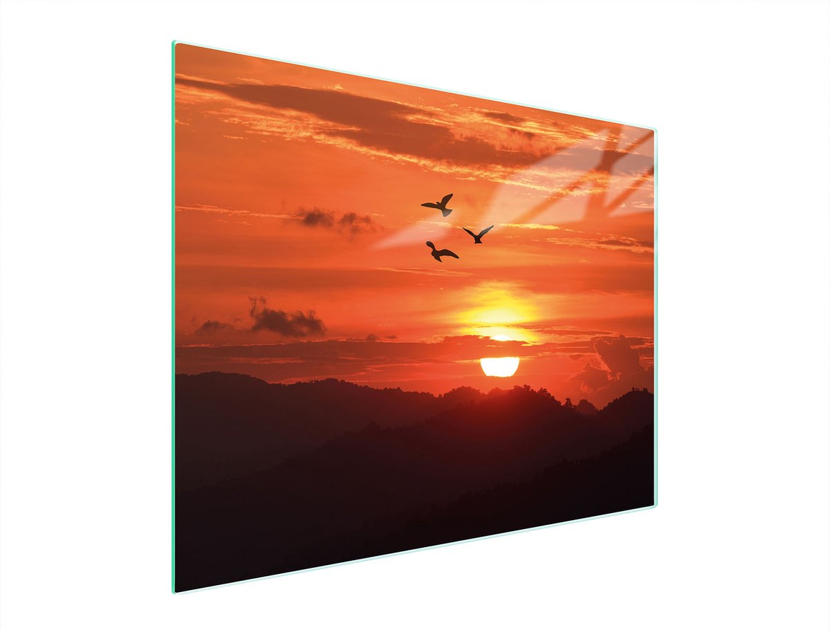 TMK ArtDeko Serie - Glazen Snijplank - 52x40 cm - Schokbestendig - Zonneprint