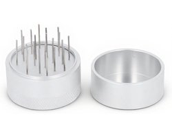Koffie Naaldverdeler - Espresso Roerder - Koffie Bereiden - Effectieve Dispersie - 53 mm - Zilver