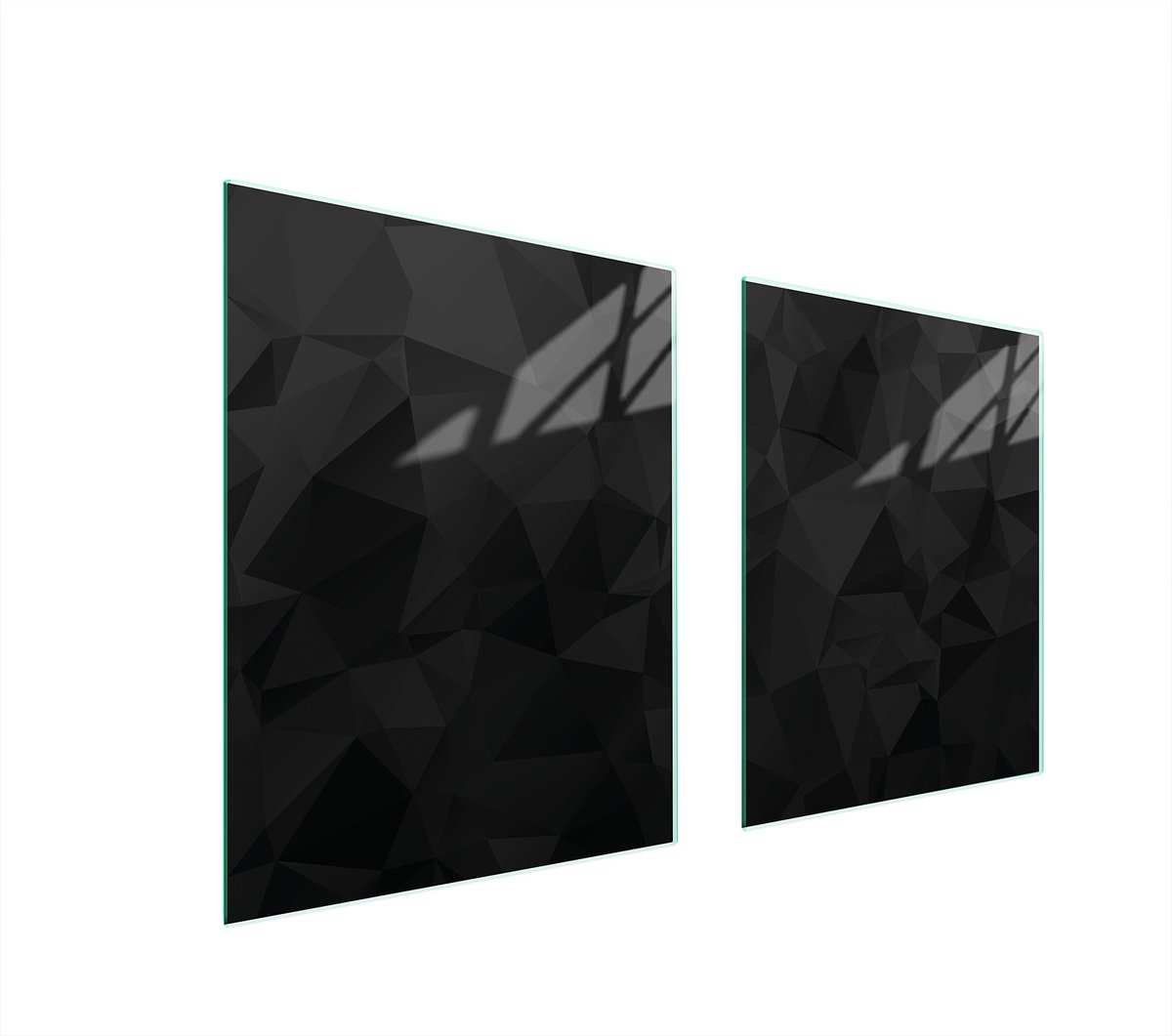 TMK ArtDeko - Beschermplaat voor kookplaat - Glas - Zwart - 85x52 cm