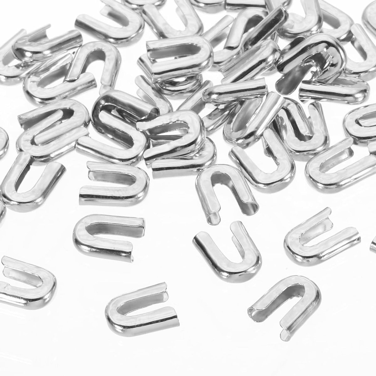 50 Stuks 6mm Spiral Boning Tips voor Naaiwerk, Gegalvaniseerd Staal Corset Boning Einde Caps voor Kostuums en Bruidsjurken, Zilver Kleur